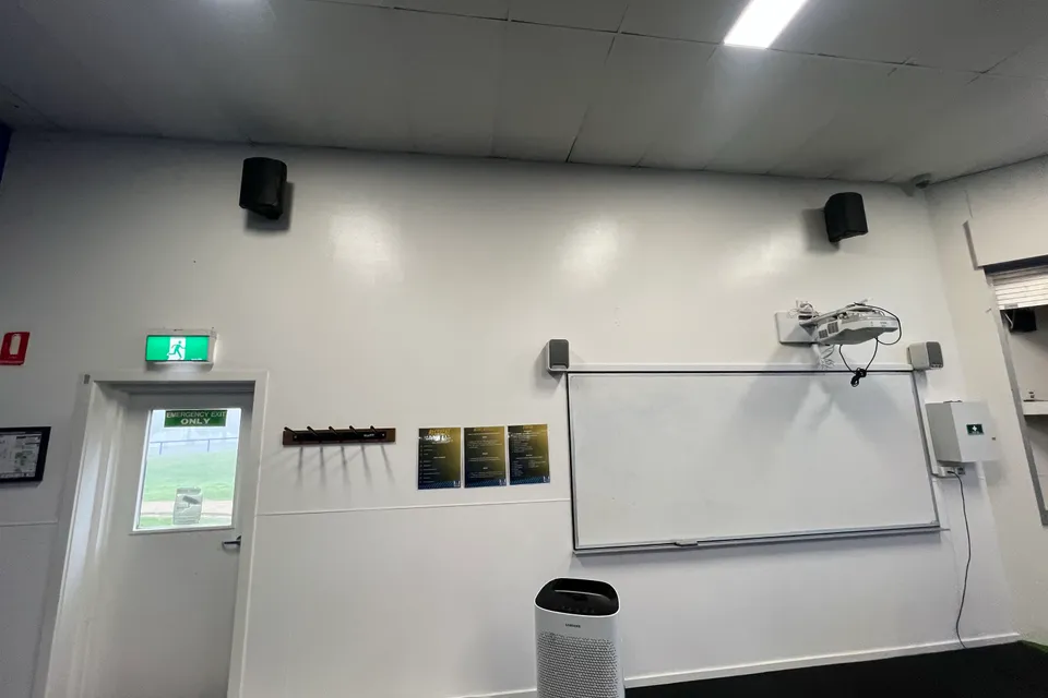 Training room, walls and ceiling, done after hours